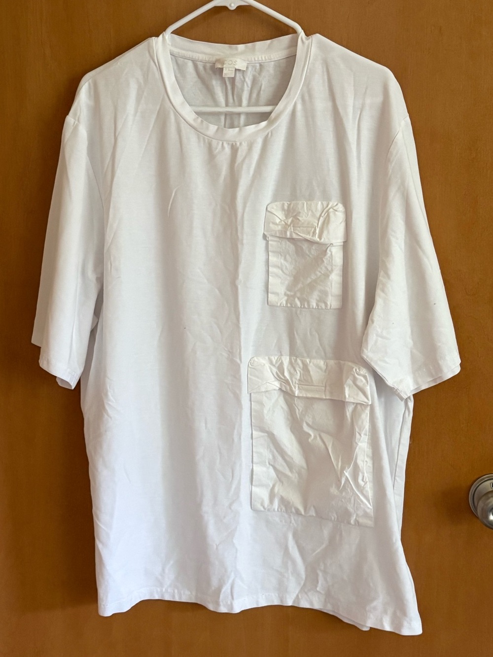 COS White Short-Sleeve Pocket Tee